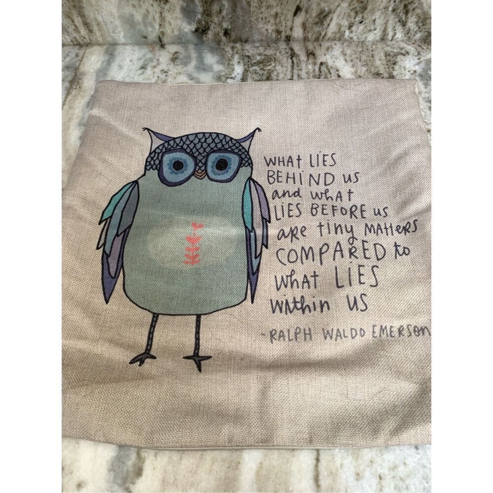 Pillow Owl Inspiration Quote
